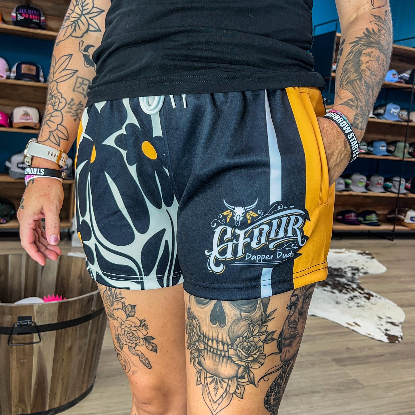 Unisex Footy Shorts - “Daisy Trip"
