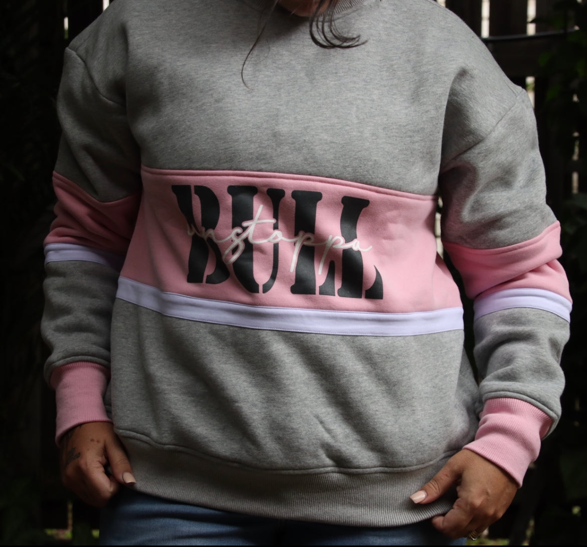 UnstoppaBULL Sweater - Pink/Grey