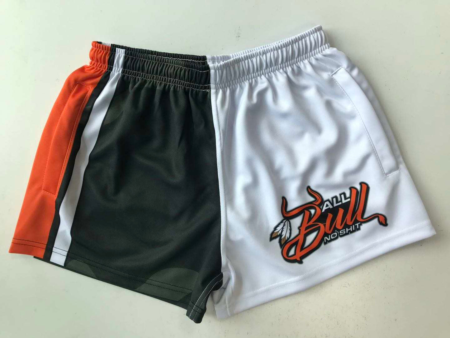 Footy Shorts - ABNS Camo/Orange