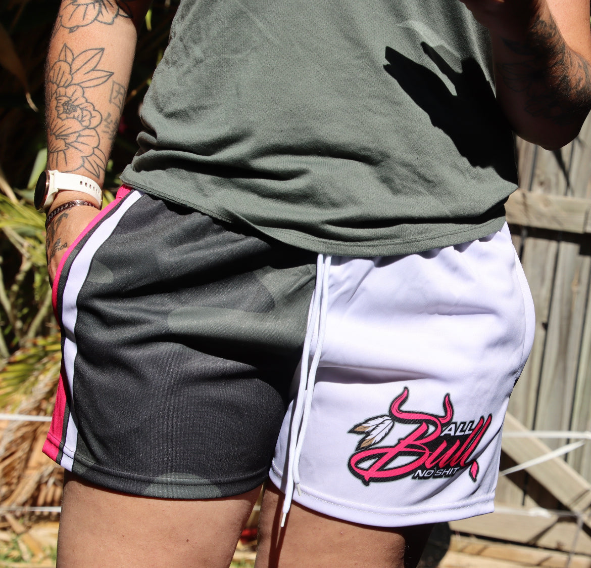 Footy Shorts - ABNS Camo/Pink