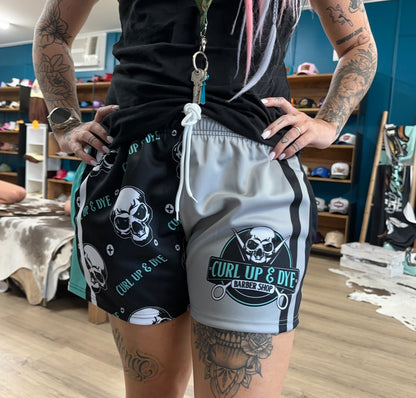 Unisex Footy Shorts - “Curl Up & Dye” - GFOUR HAT CO.