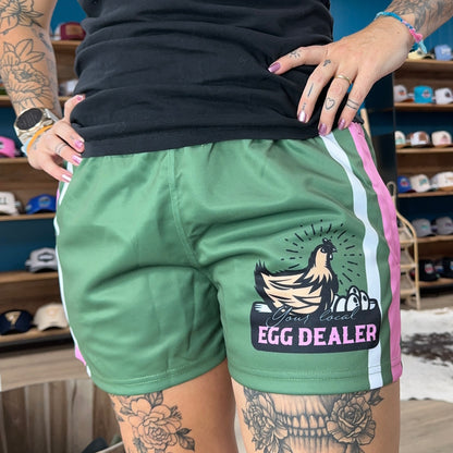 Unisex Footy Shorts - “Egg Dealer" - GFOUR HAT CO.