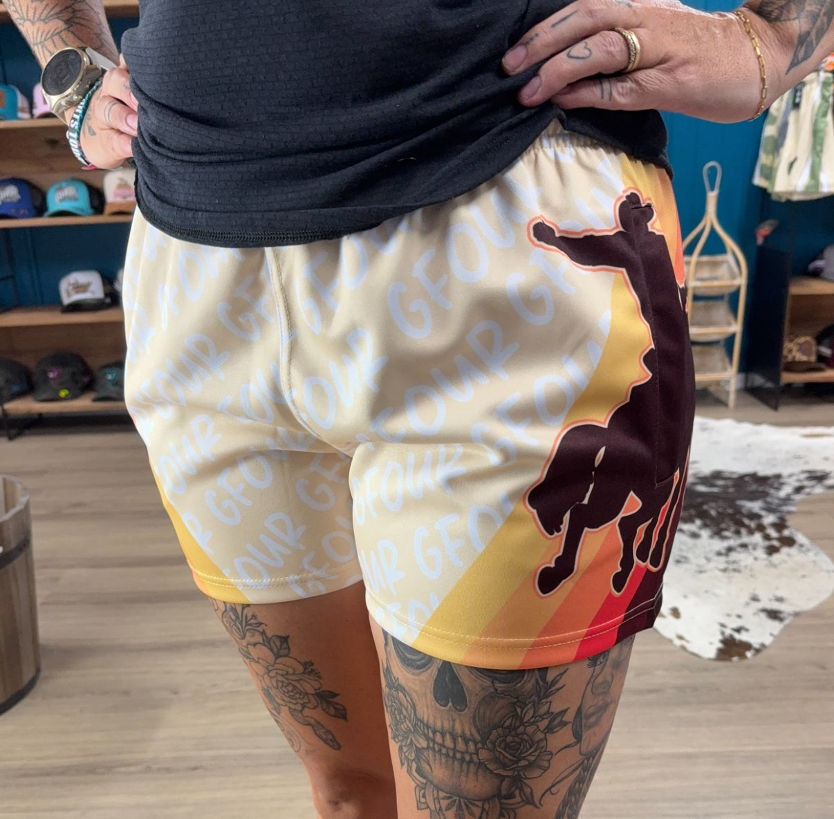 Unisex Footy Shorts - “Rodeo Retro”