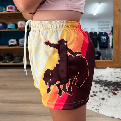 KIDS Footy Shorts - “Rodeo Retro”