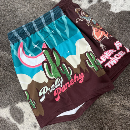 Unisex Footy Shorts - “Pretty Punchy” Devil X2