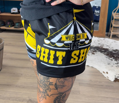 Unisex Footy Shorts - “Shit Show” Black