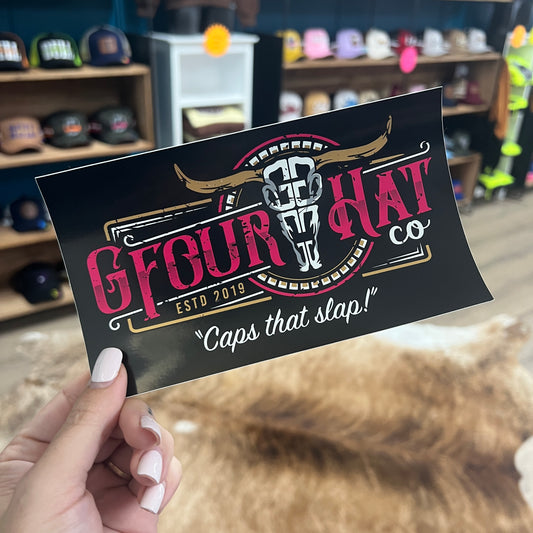 Sticker - GFOUR Pink - GFOUR HAT CO.