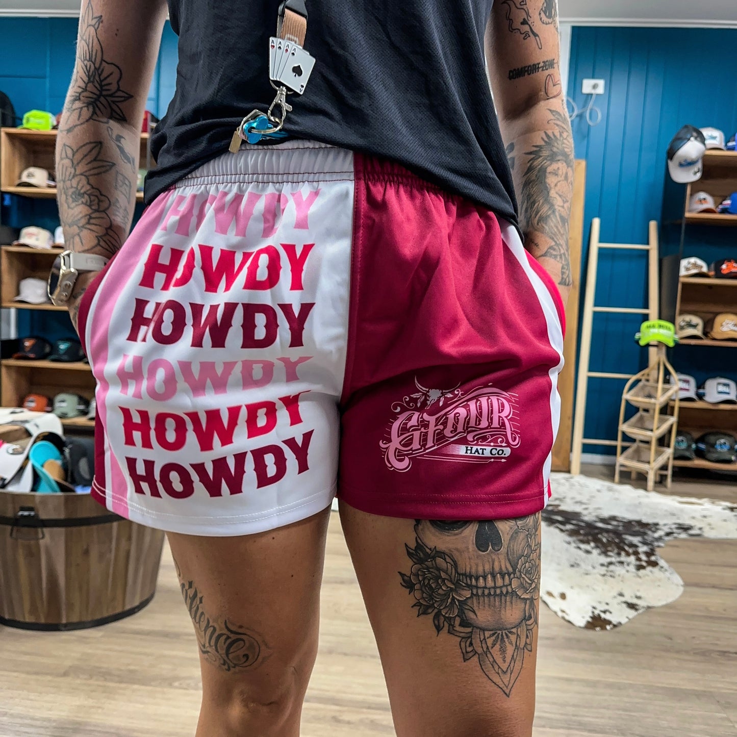 Unisex Footy Shorts - “Howdy” - GFOUR HAT CO.