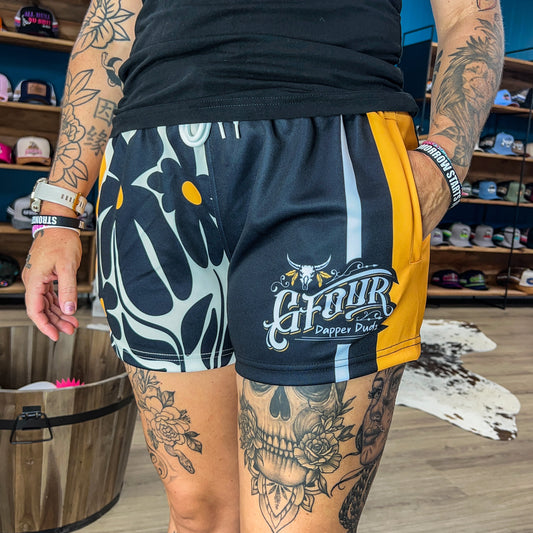 Unisex Footy Shorts - “Daisy Trip"