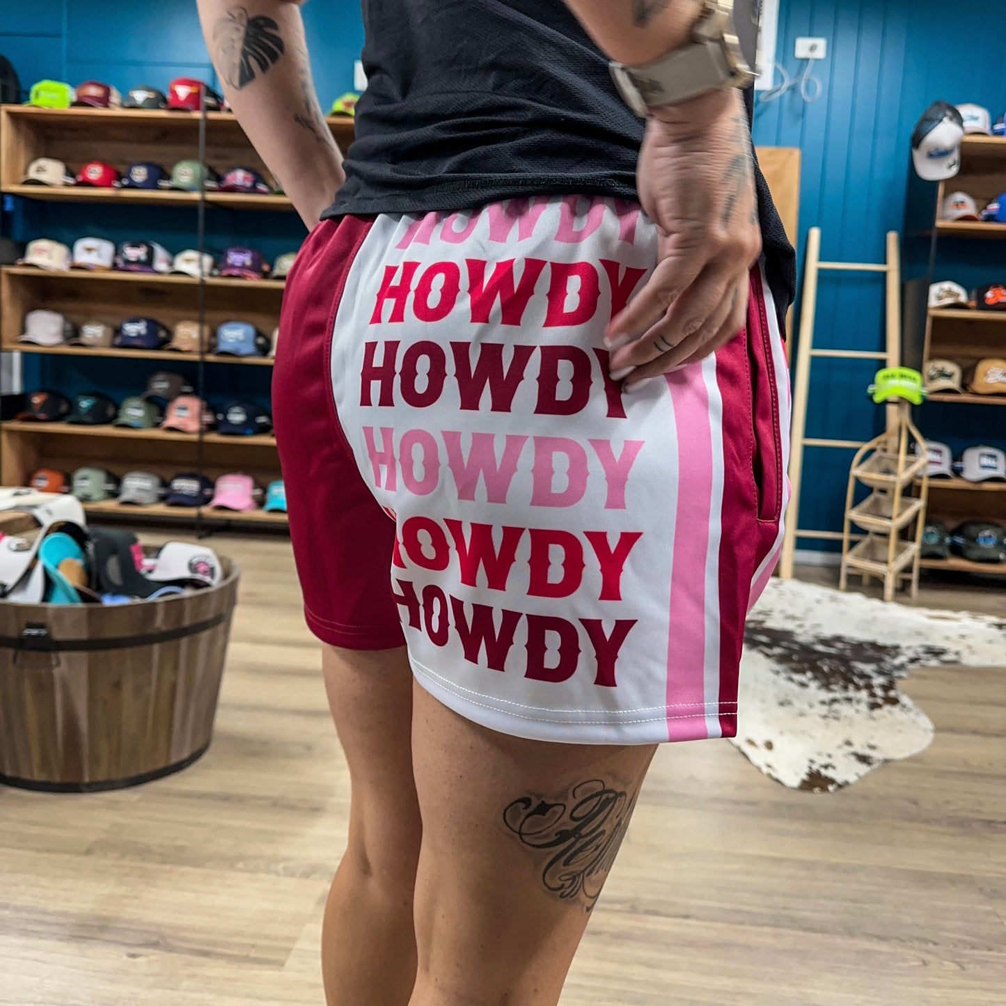 Unisex Footy Shorts - “Howdy” - GFOUR HAT CO.