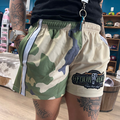 Footy Shorts - GHC Camo/Khaki