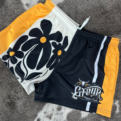 Unisex Footy Shorts - “Daisy Trip"