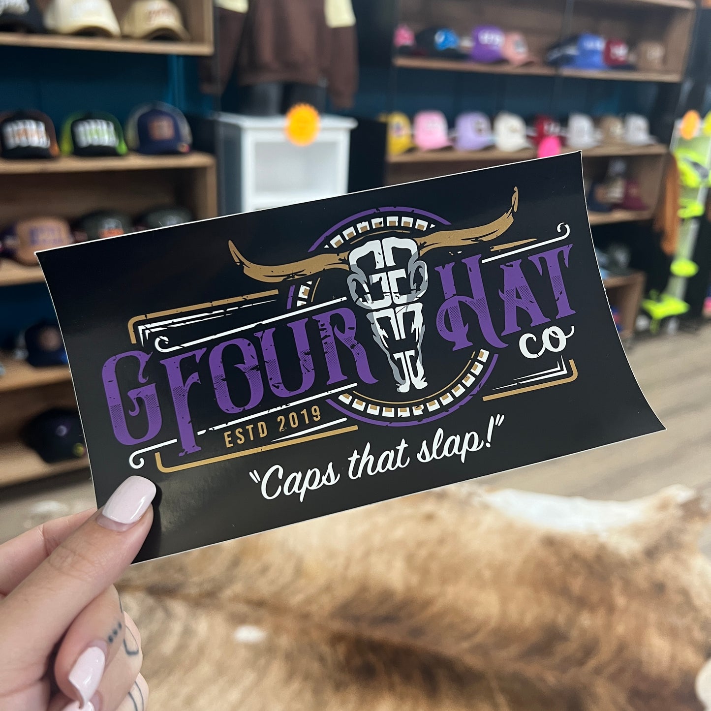 Sticker - GFOUR Purple - GFOUR HAT CO.