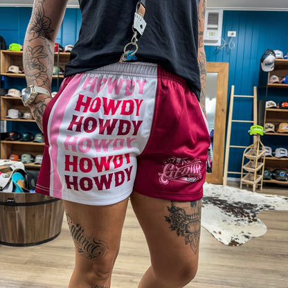 Unisex Footy Shorts - “Howdy” - GFOUR HAT CO.