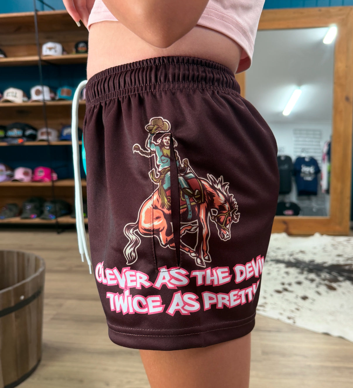 KIDS Footy Shorts - “Pretty Punchy” Devil X2