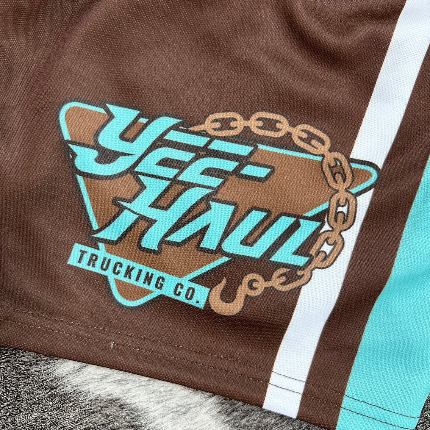 Footy Shorts - “Yee-Haul” Aqua