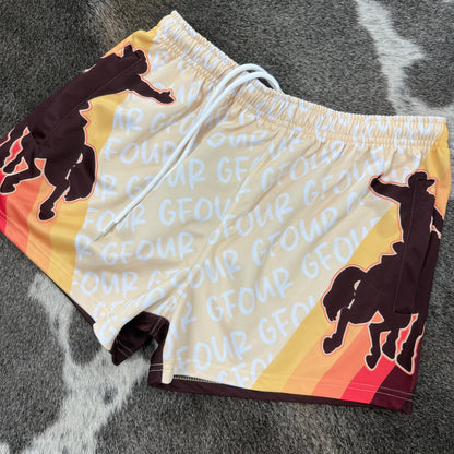 Unisex Footy Shorts - “Rodeo Retro”