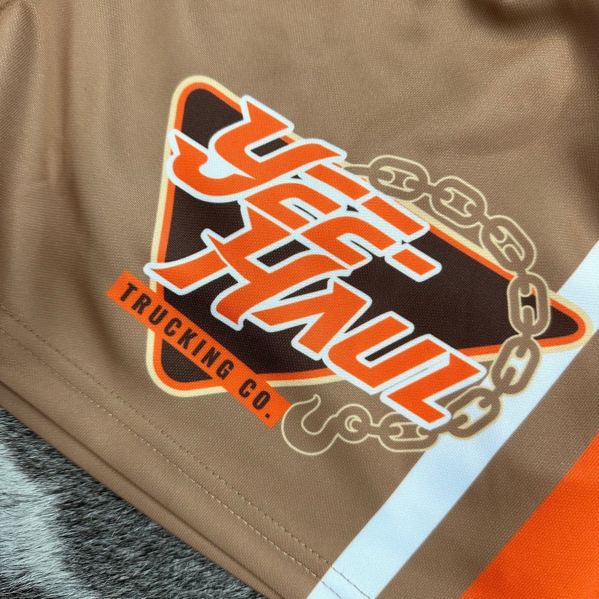 Unisex Footy Shorts - “Yee-Haul” Orange - GFOUR HAT CO.