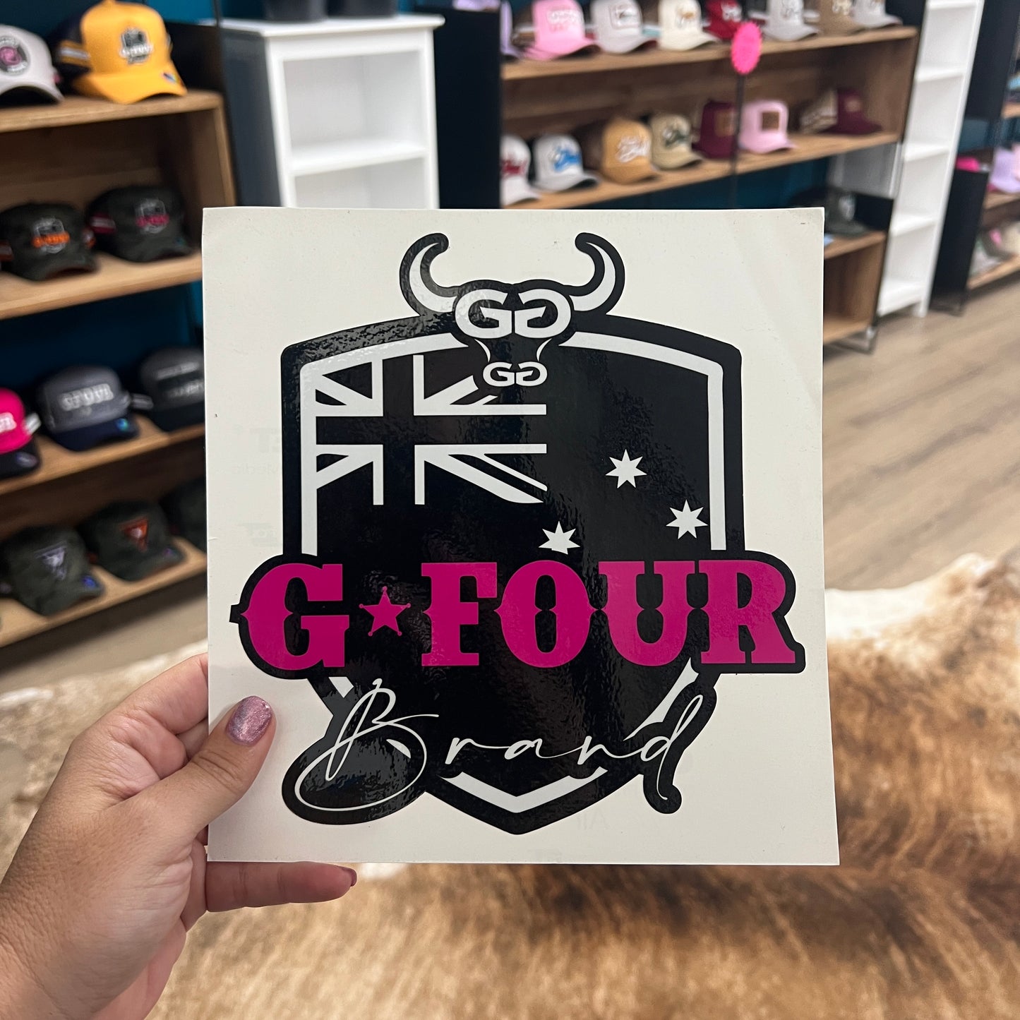 GFOUR BRAND Sticker - Large - GFOUR HAT CO.