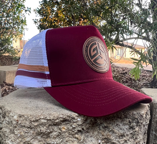GHC Leather Patch - Maroon/White
