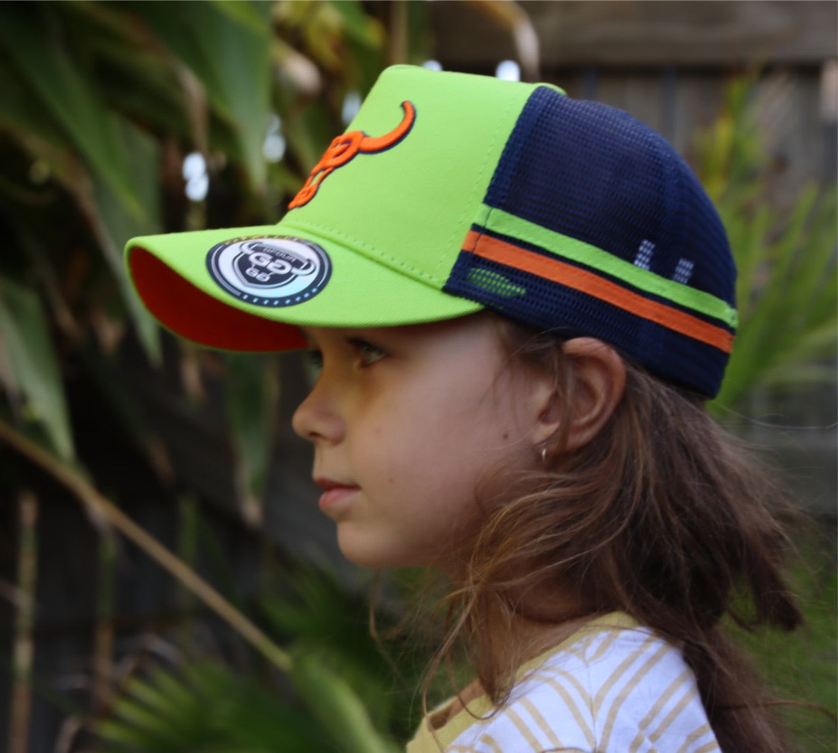 “Junior” - Lime/Orange - GFOUR HAT CO.