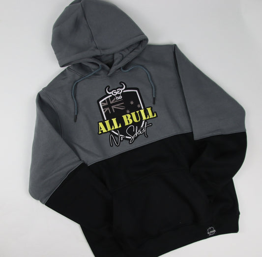 GFOUR Brand Embroidered Hoodie - Grey/Black ABNS