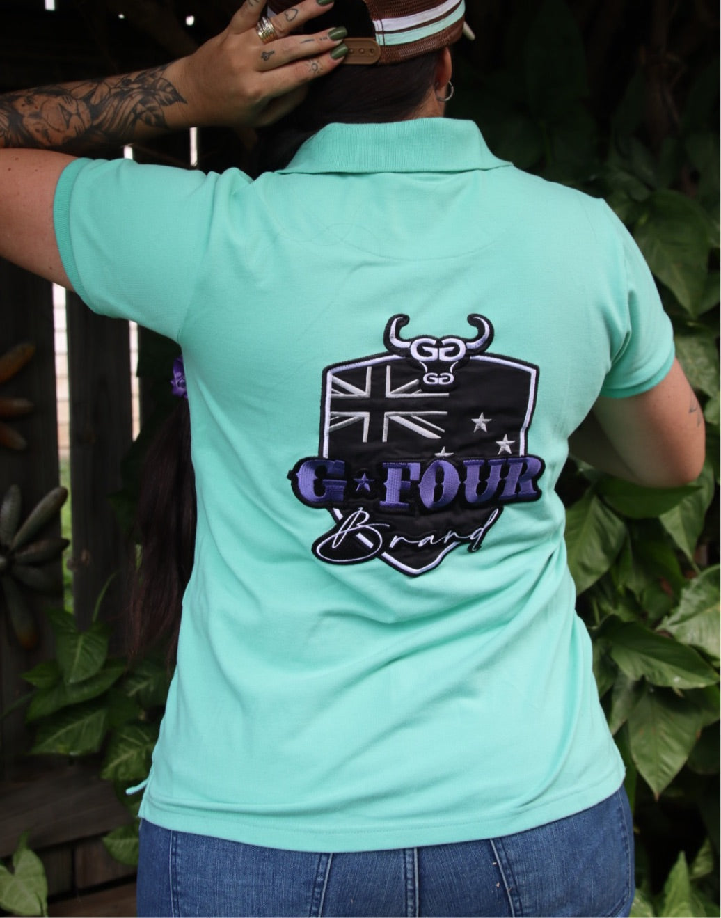 Ladies and Kids Polo - Aqua/Purple