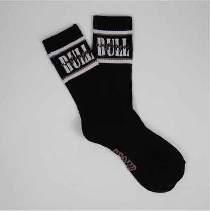Men's "UnstoppaBULL" Crew Socks - Black