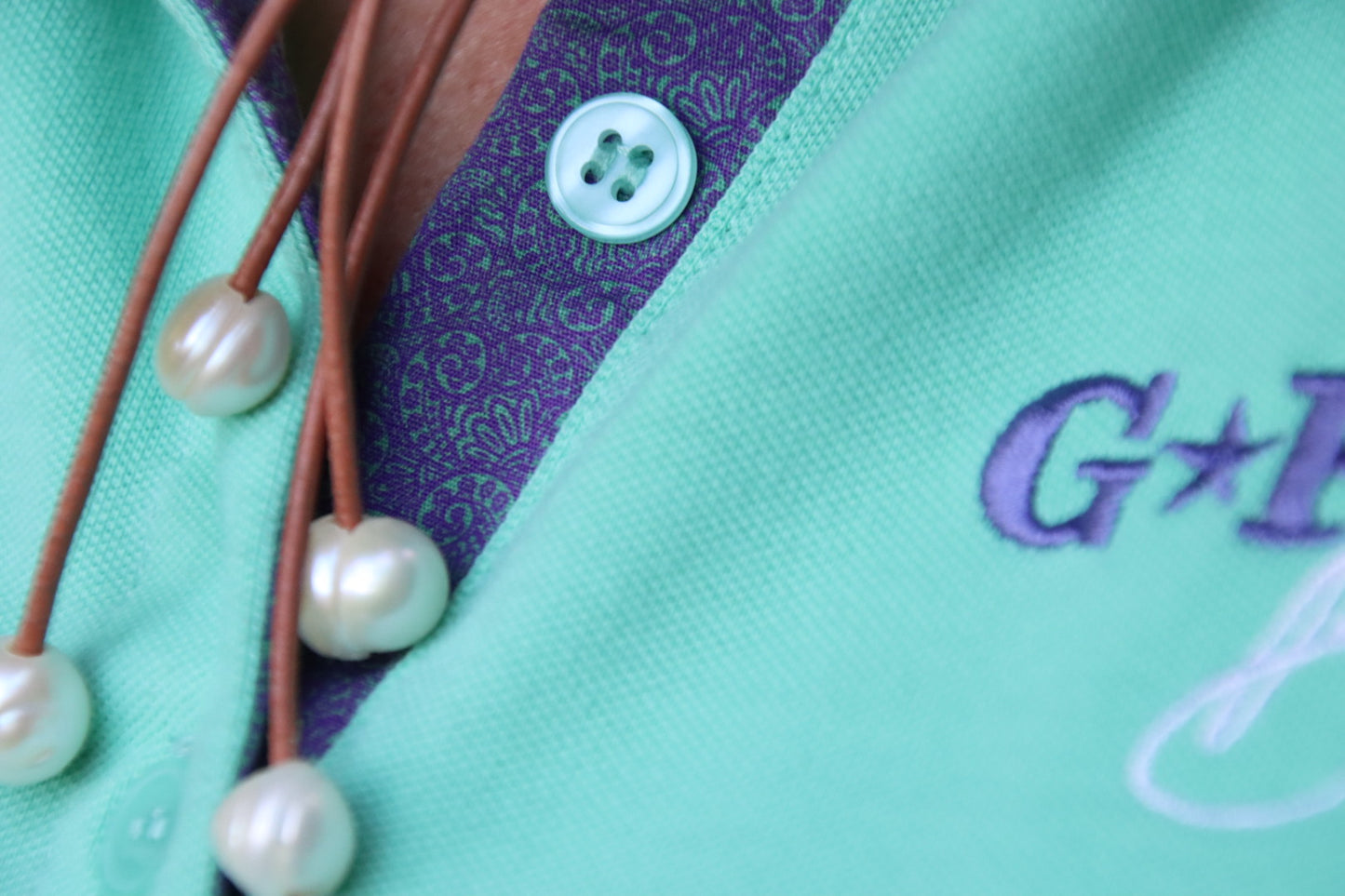 Ladies and Kids Polo - Aqua/Purple