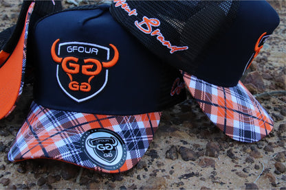 “You got PLAID” - Navy/Orange - GFOUR HAT CO.