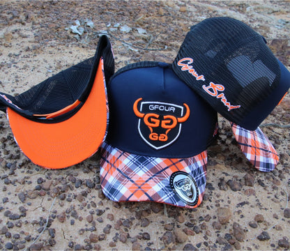 “You got PLAID” - Navy/Orange - GFOUR HAT CO.