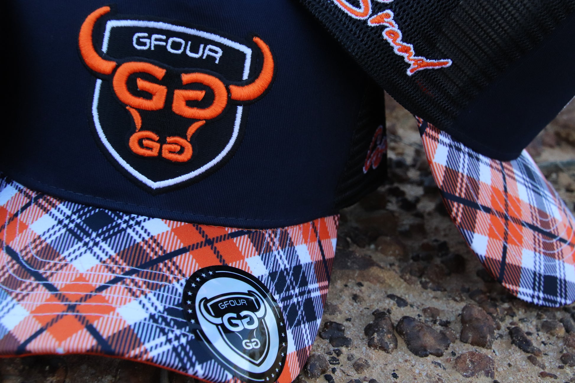 “You got PLAID” - Navy/Orange - GFOUR HAT CO.