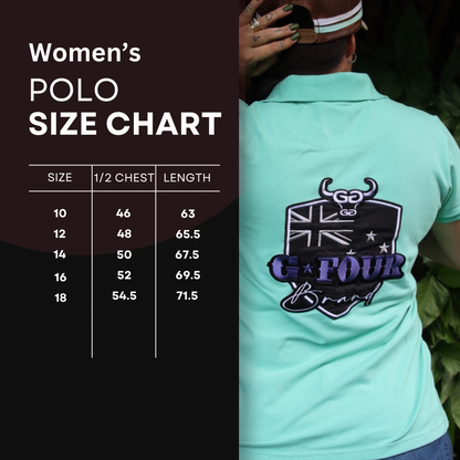 Ladies and Kids Polo - Aqua/Purple