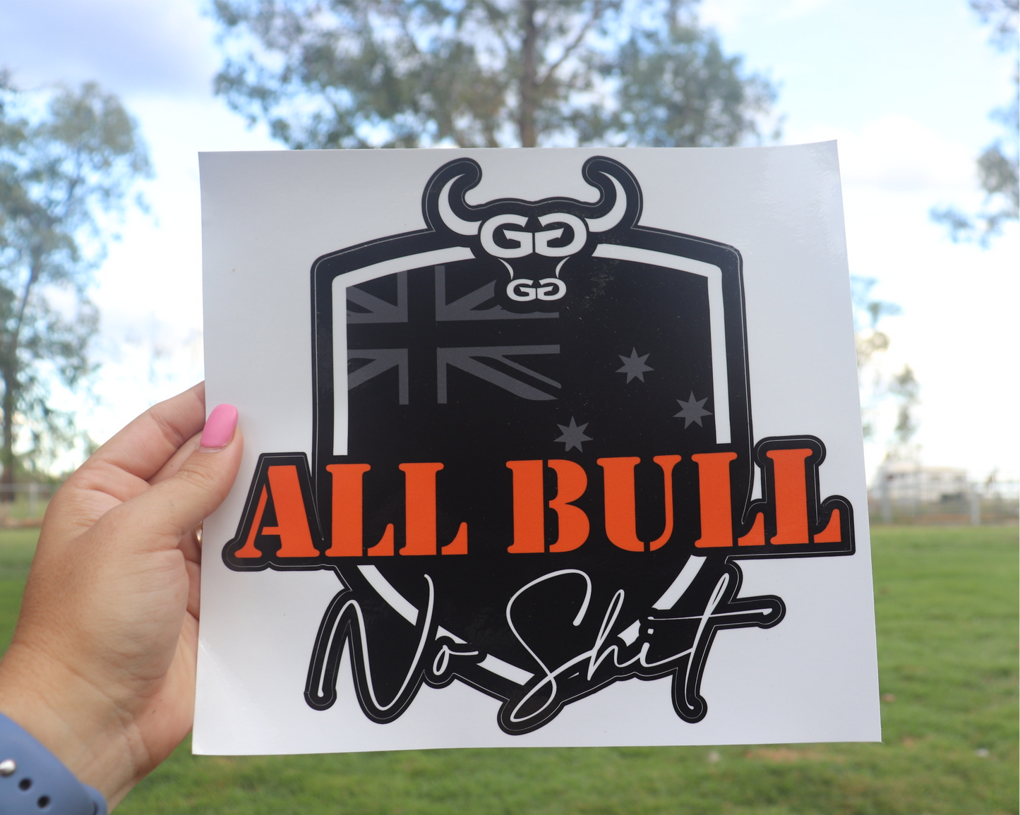 ALL BULL NO SHIT Sticker - Large - GFOUR HAT CO.