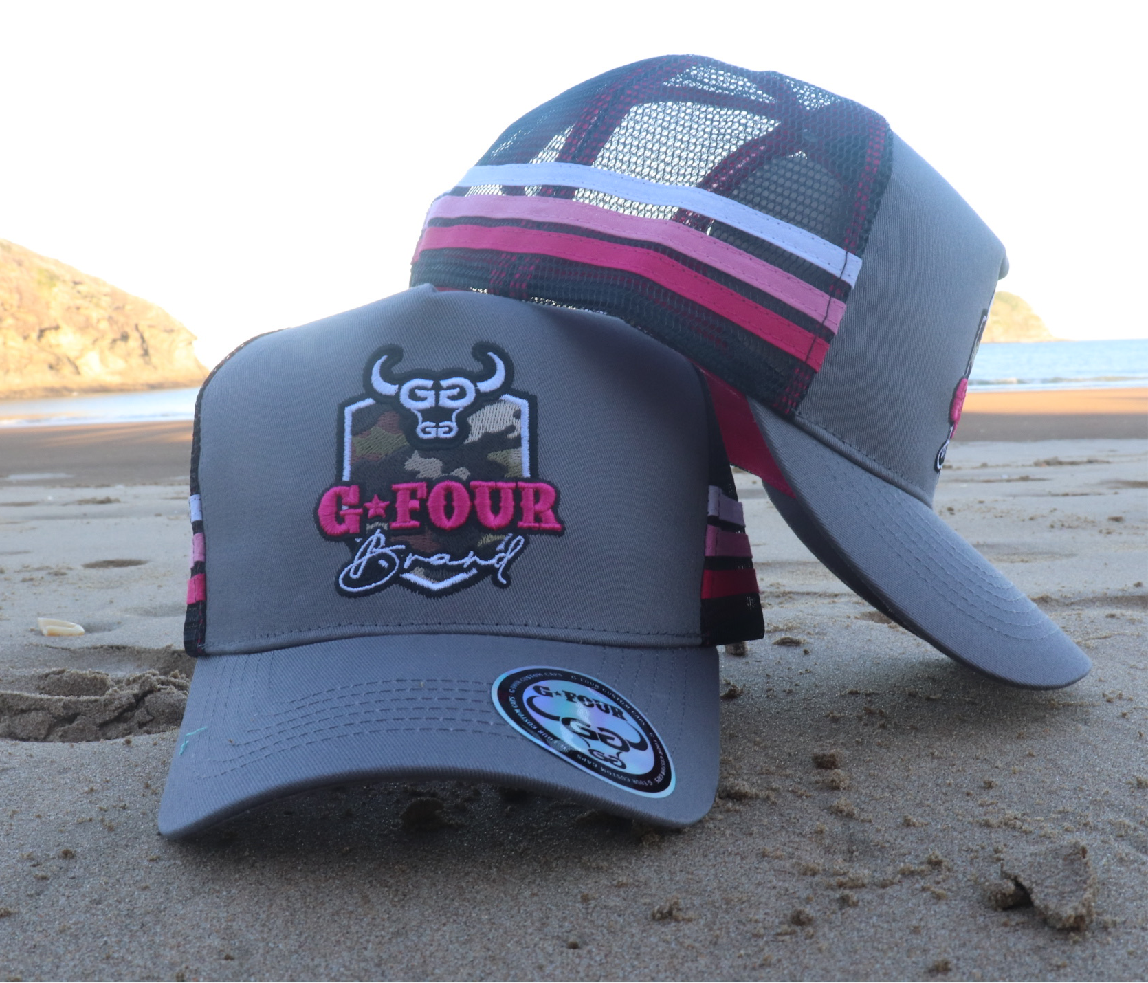 Camo Logo - Pink - GFOUR HAT CO.